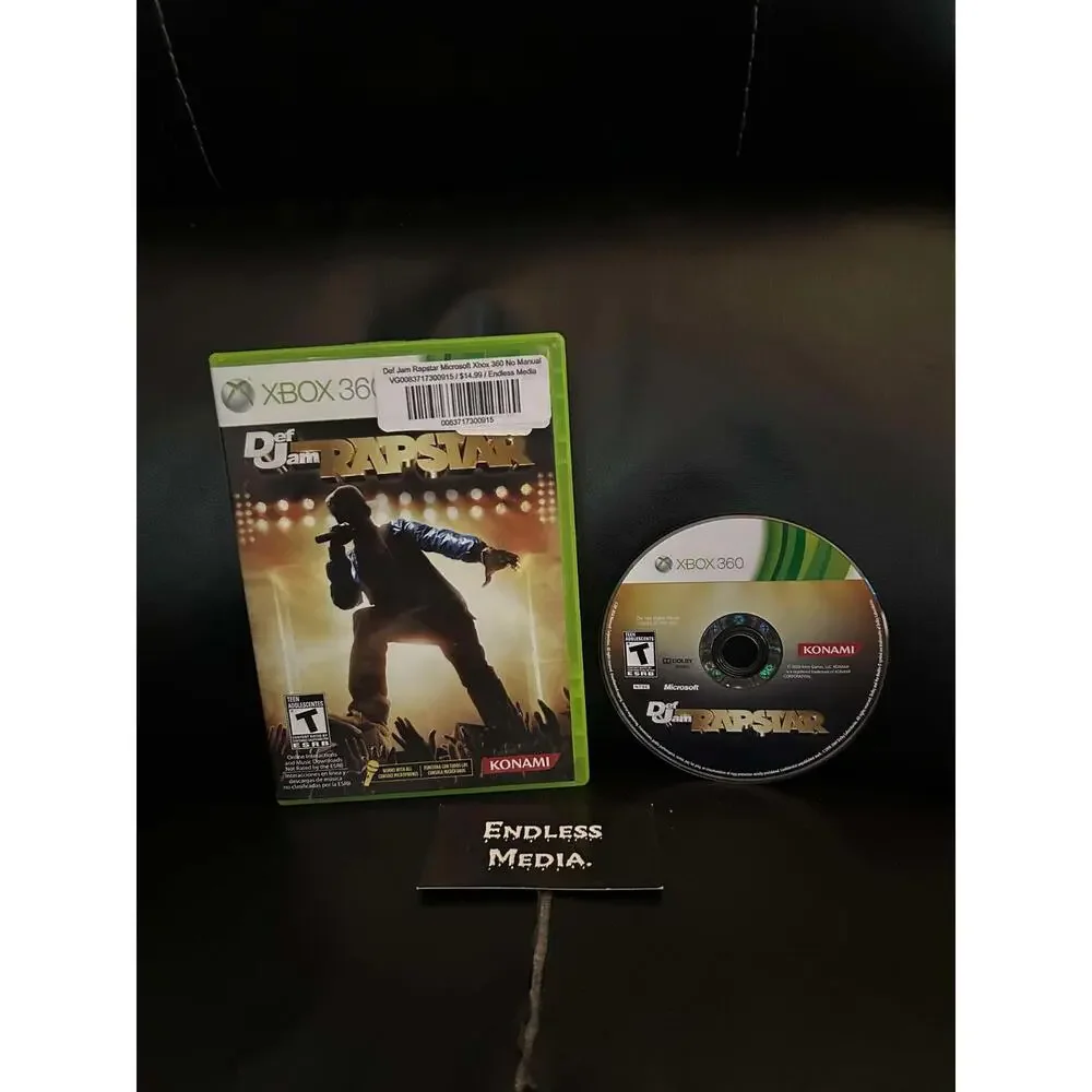 Def Jam Rapstar Microsoft Xbox 360 Item and Box Video Game
